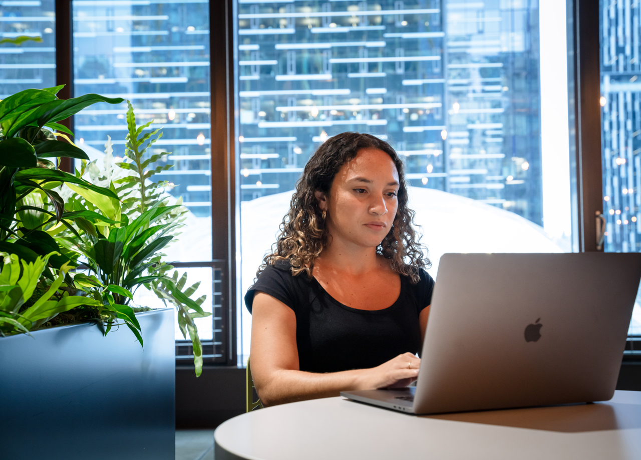 Girl Typing On Computer